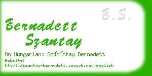 bernadett szantay business card